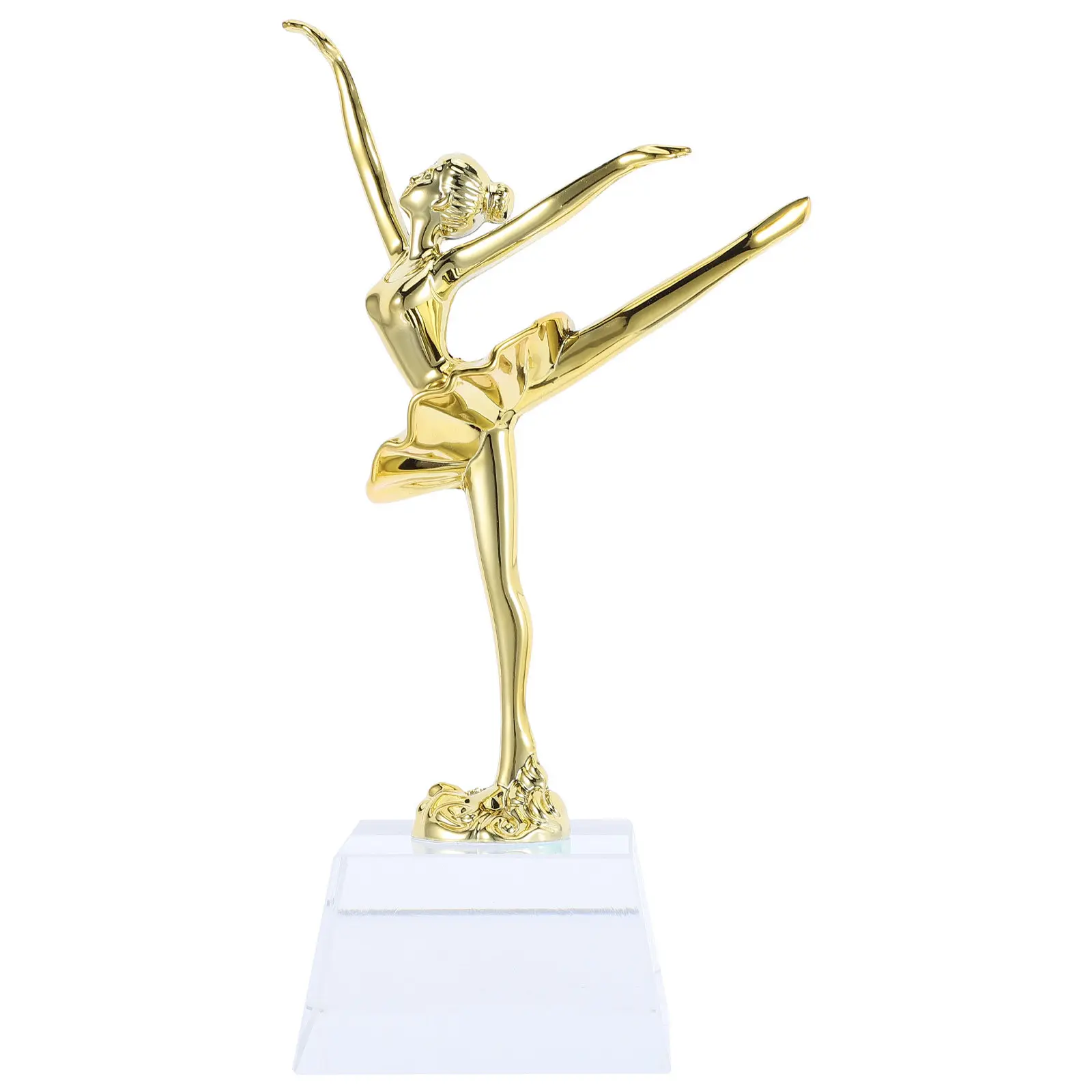 Ballet Dance Trophy Gold Dancer Crystal Stand Seven Point Five Inch Award for Jazz Tap Competitions