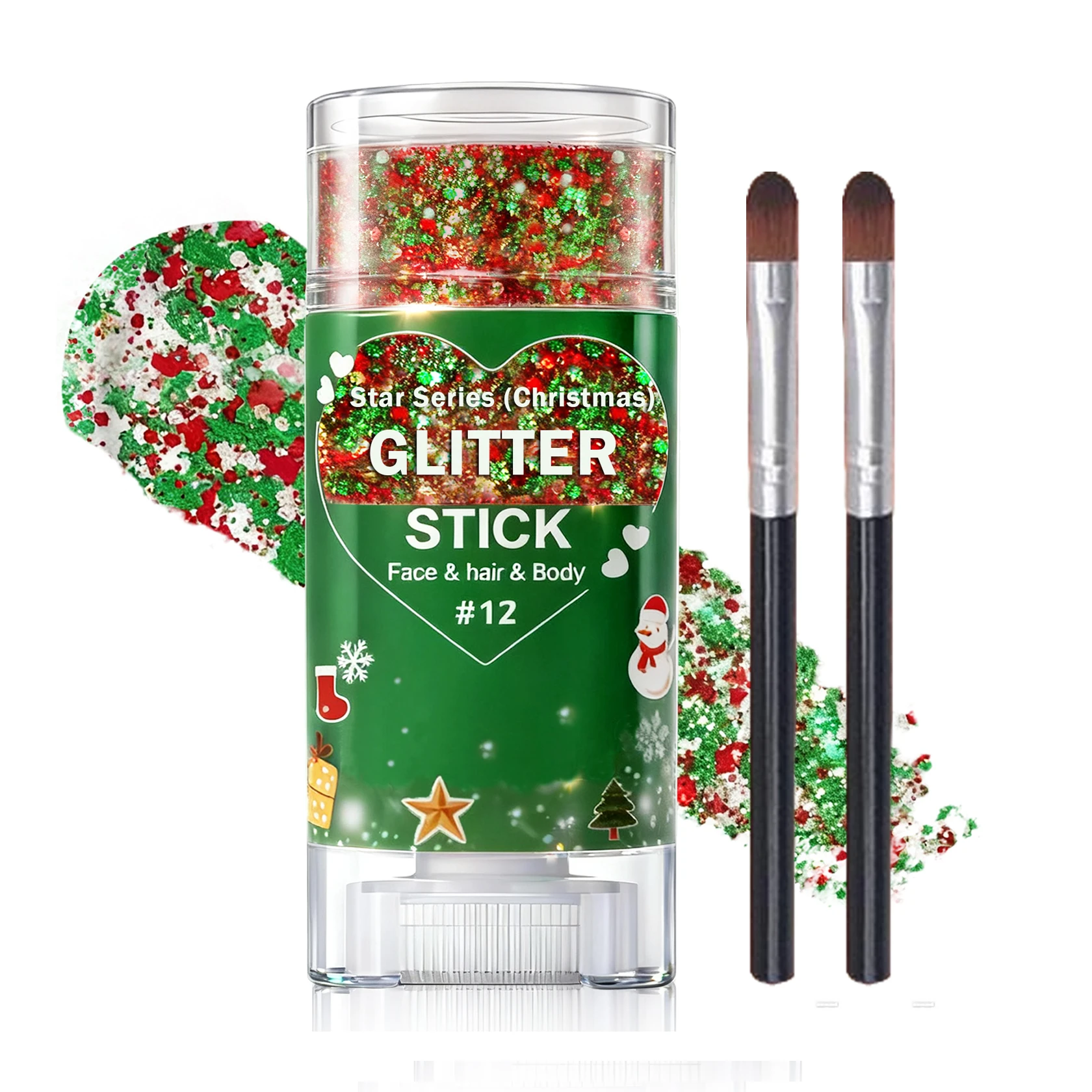 กลิตเตอร์แท่งสำหรับตัวและหน้า กลิตเตอร์เจลโฮโลแกรมสำหรับผม กลิตเตอร์กันน้ำสำหรับแต่งหน้า กลิตเตอร์แท่งแต่งหน้า 2025 สินค้าขายดี