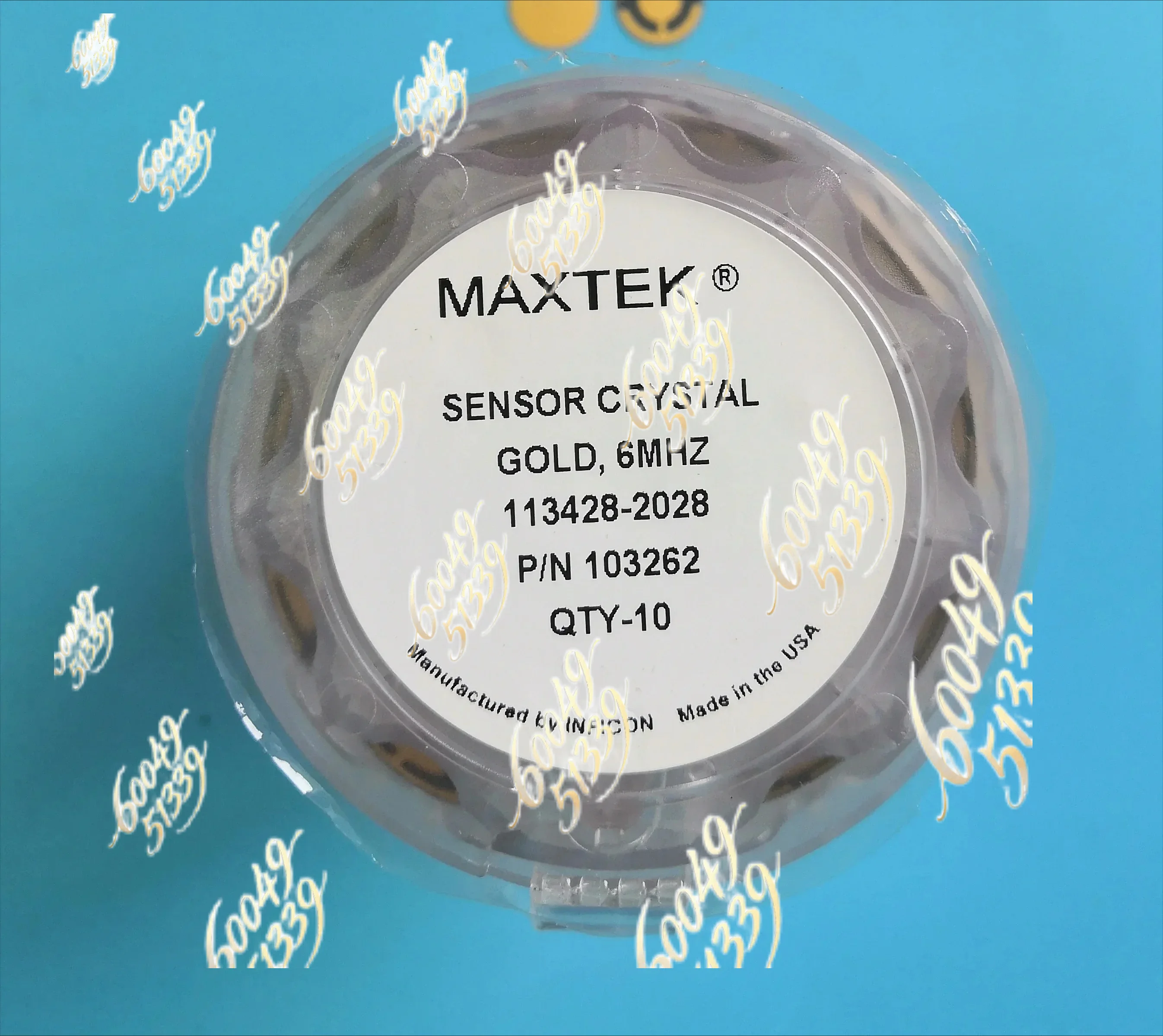 apply to MAXTEK crystal oscillator 103264 103263 alloy gold-plated crystal oscillator quartz crystal electrode chip 6MHz
