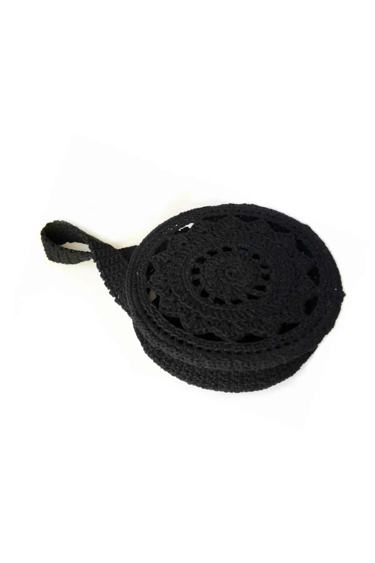 

Uras Afife Black Handmade Knitted Women 'S Shoulder Bag Women bag Shoulder Bag Handmade