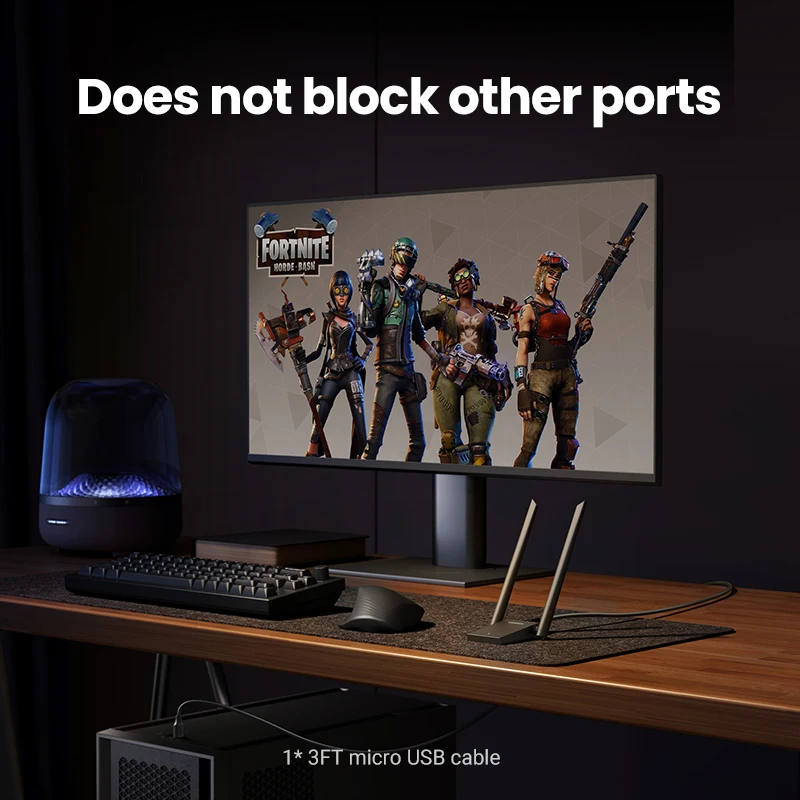 UGREEN AX1800 WiFi Adapter WiFi6 5G&2.4G Dual 5dBi Antennas for Desktop PC  Windows 11/10 WAP3 WiFi Dongle Wireless Network Card