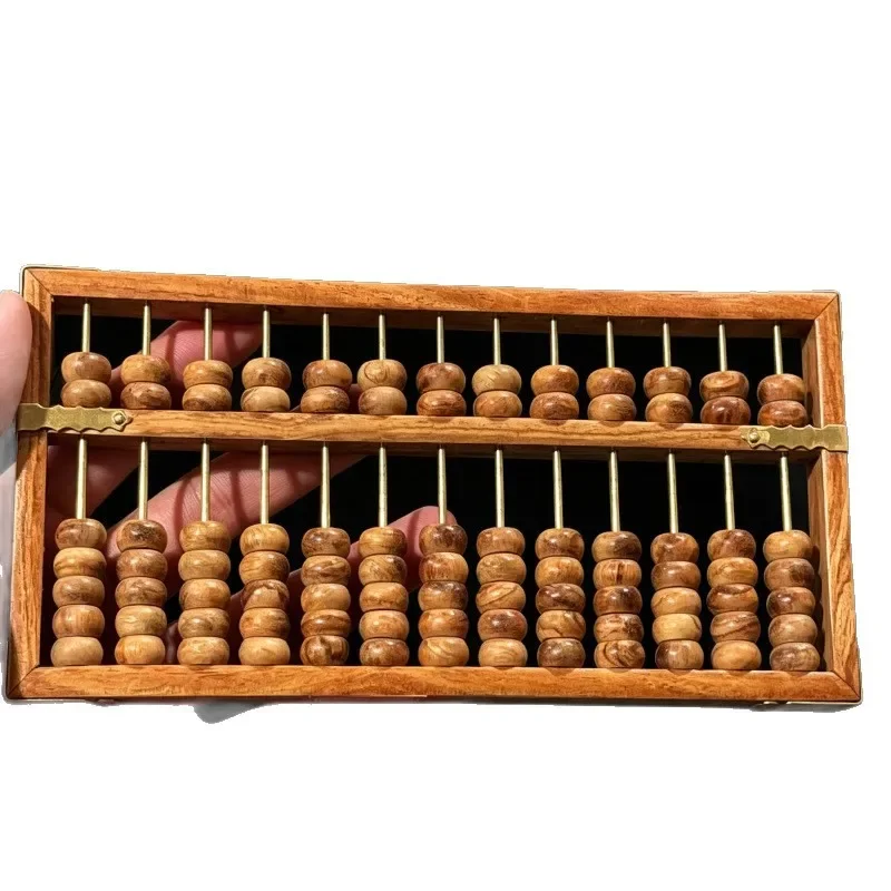 7.15-c13  Huanghuali solid wood abacus ornament, mahogany Wenwan hand piece housewarming business gift