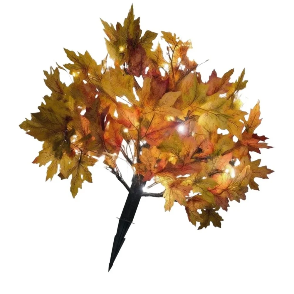 Light Up Autumn Maple Tree Ornament LED Artificial Foliage Decor For Home Party Event Centerpiece Seasonal Decoration