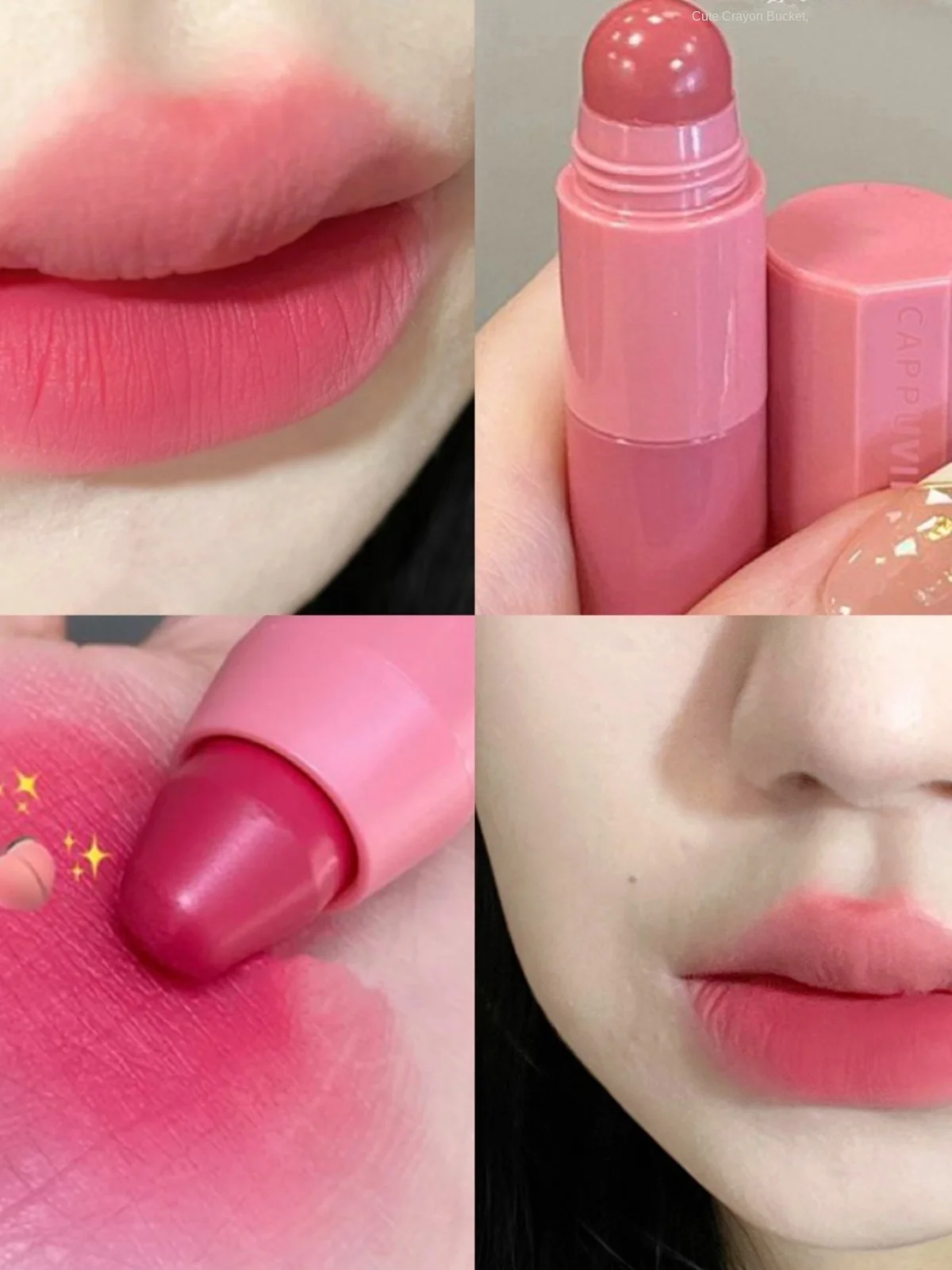 Honey Peach Strawberry Supernatural Whitening Mouth Red Pen Moisturizing Mirror Light False Skin Pure Lust  Lipstick Brush Girl