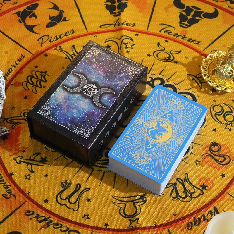 Plastic Waterproof Tarot Divination Prop Classic Tarot Game Beginners Self Study Prop Prophecy