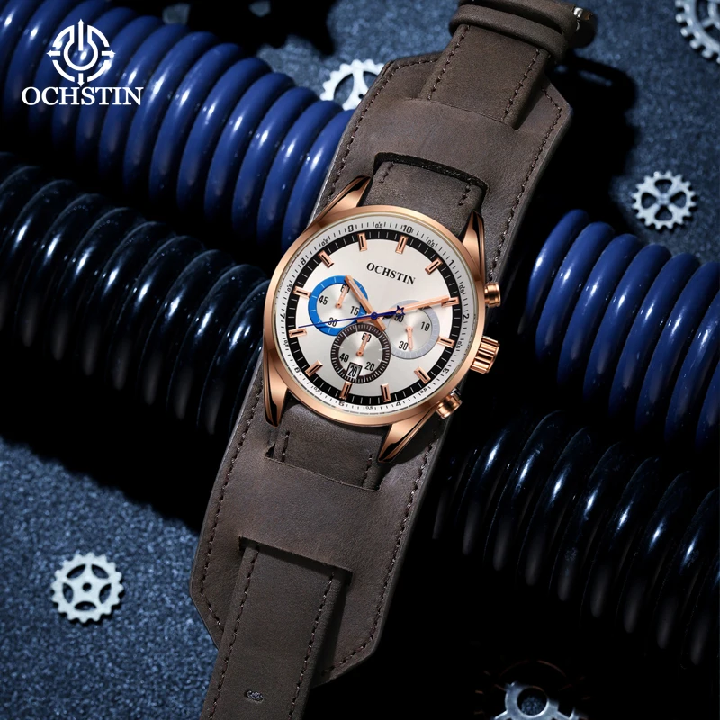 OCHSTIN2023 New Craftsmanship Series Business Leisure Multifunctional Quartz Movement Glow Men's Quartz Watch