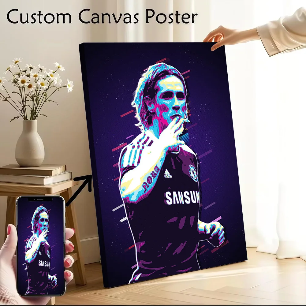 Fernando Torres Canvas Poster Customizable Pictures Wall Art Canvas Painting for Room Ornaments Bedroom Decoration Gaming Home
