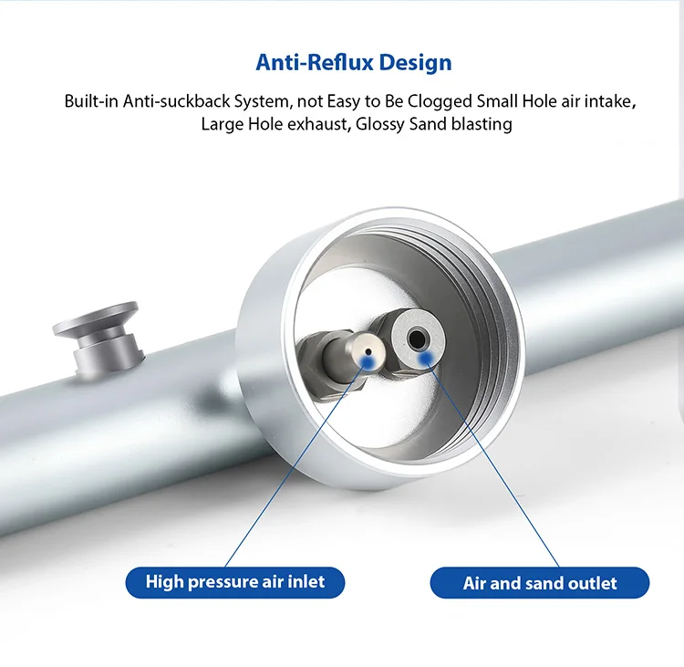 AZDENT Dental Aluminiumoxid-Sandstrahlpistole Mikro-Strahler mit Wasserspray-Polierer 2/4-Loch-Sandstrahler Zahnaufhellung – Detail 6