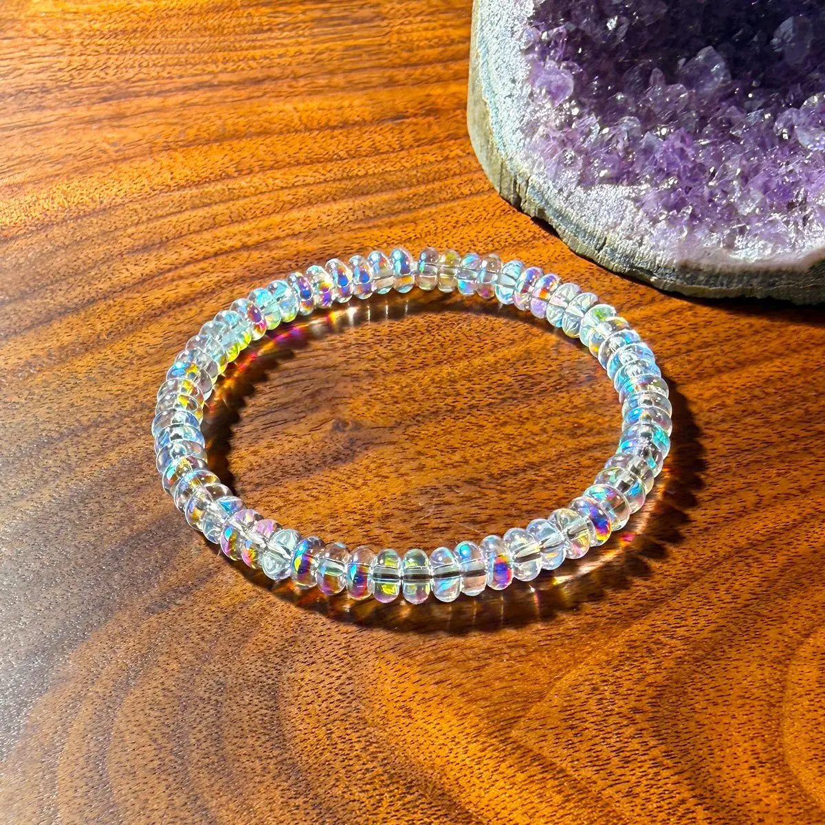 Menopause Natural Ethiopian Opal Bracelet, stretchable elastic cord jewelry, helps maintain emotional balance view 5