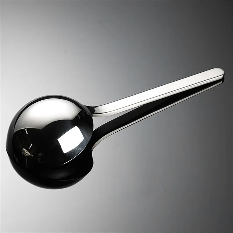 Heavy Korea 304 Stainless Steel Soup Spoon Large Round Head Rice Spoon Mala Soup Sauce Mixing Spoons Gifts Kitchen Dinnerware image 5