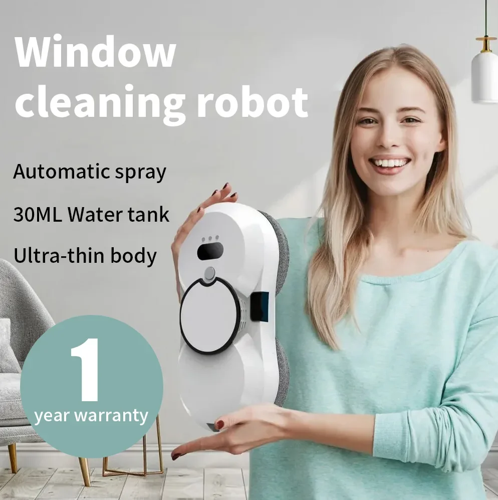 Full Model Window Cleaning Robot Automatic Water Spraying and Non-water Household Appliances High-rise Cleaning
