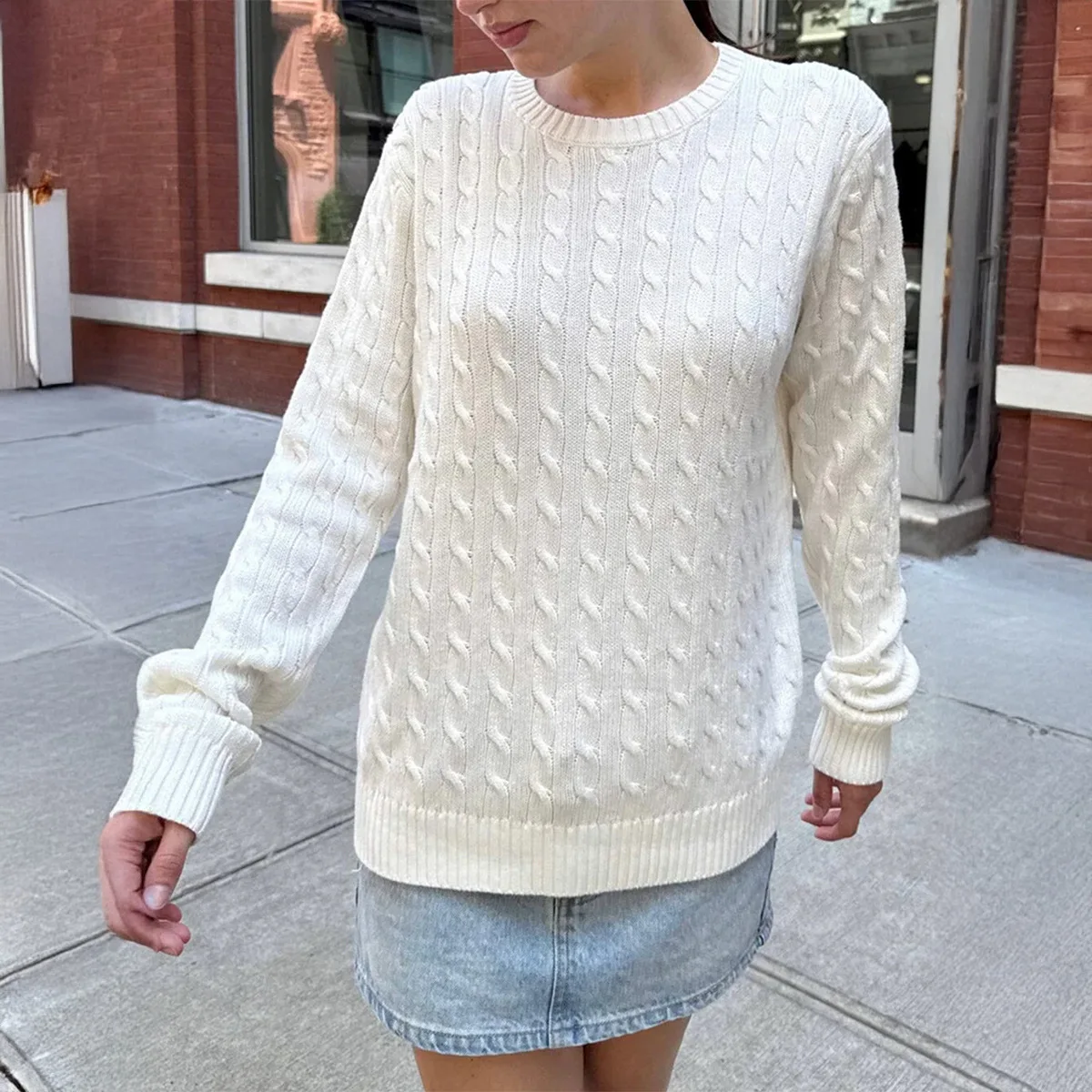 

Sweaters Vacation Solid Color Long Sleeved Sweater Women's Clothing 2025 Autumn Tops
