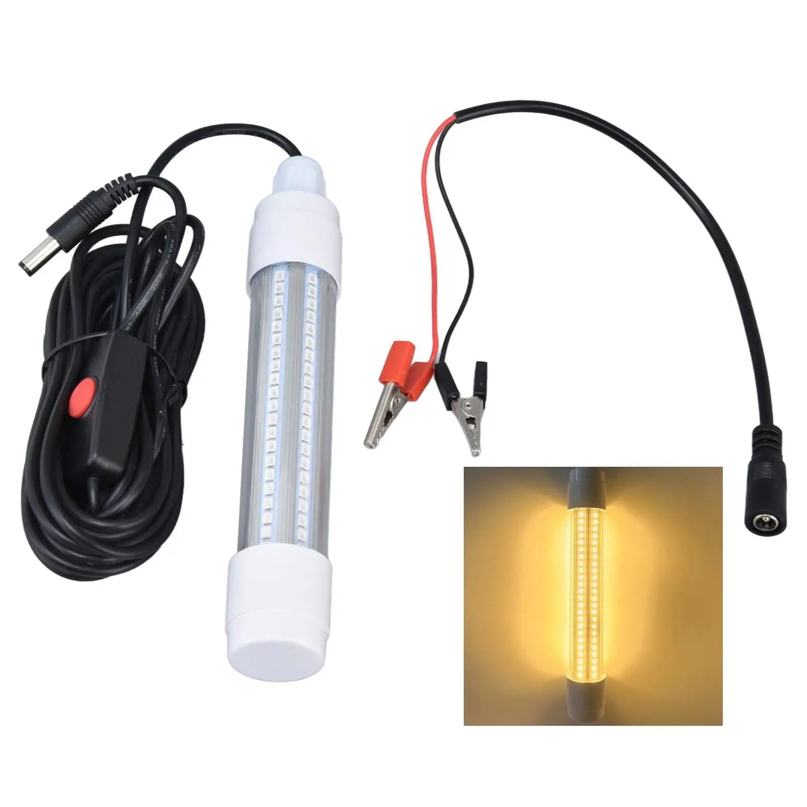 

126 Fishing Light - IP68 Waterproof 1000lm Submersible Lamp, 13W AC12-36V for Night Fishing & Lures