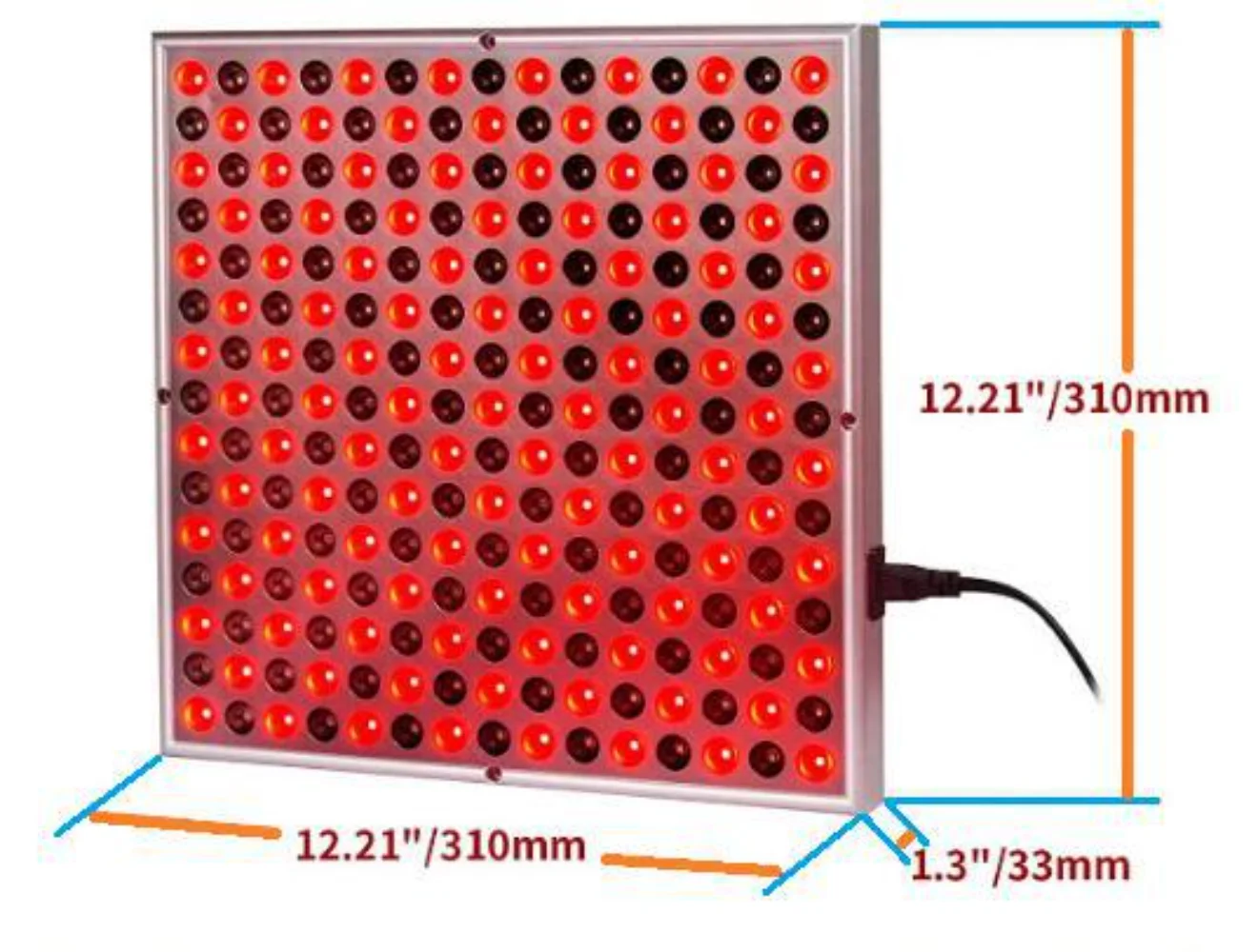 Dispositivo de terapia de luz roja, lámpara de luz infrarroja lejana de 850nm, luz roja profunda de 660nm para belleza de la piel, músculos