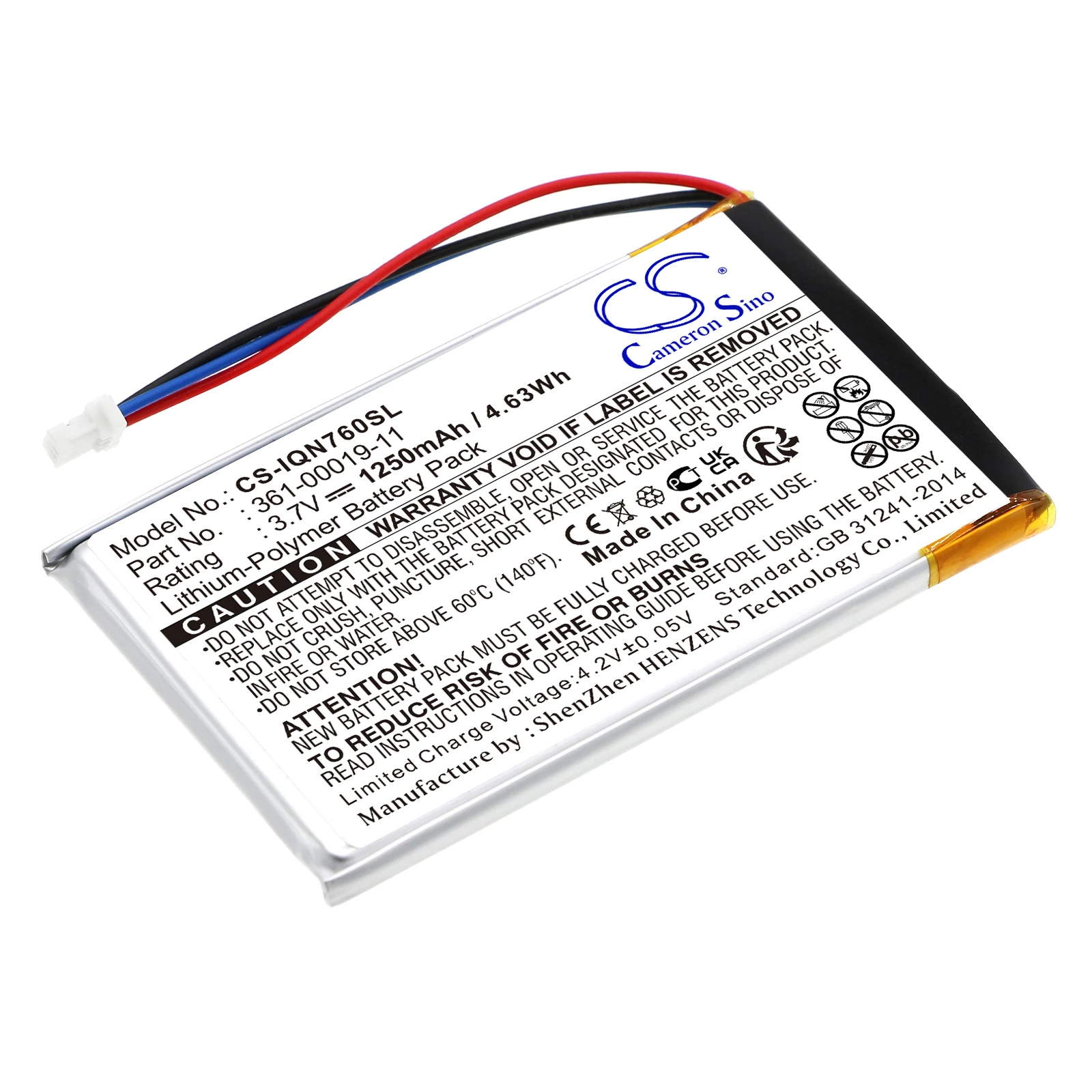 

Li-Polymer GPS, Navigator Battery for Garmin, 3.7V, 1250mAh, Compatible Models: Nuvi 3590, Nuvi 3590 LM, Nuvi 710