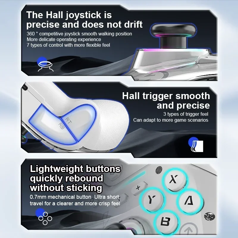 For Switch Pro Controller Joystick For Switch Game Console 6-Axis Handle Hall effe PC Android IOS Wireless Bluetooth Gamepad