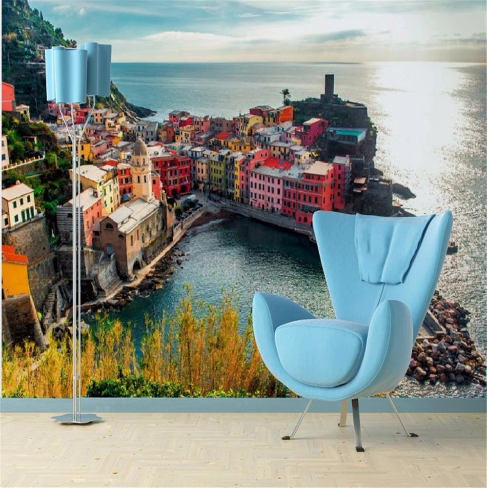 

Custom 3d wall paper Simple black and white architectural building Manhattan New York mural wallpaper Sofa bedroom TV backdro