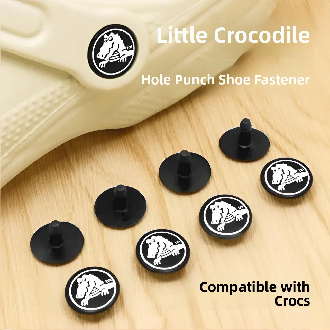 Bla Side Button Hole oe Repair Parts Mother Bule Clog oes Accory Slip-On oe Laces Summer 2024 Seasonal Item image 4