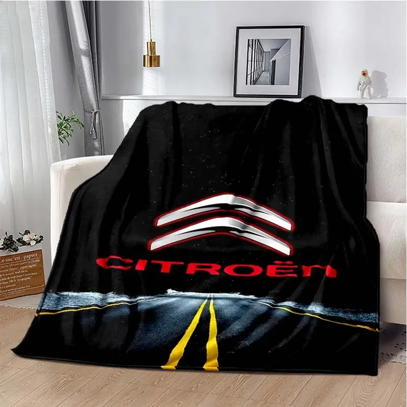 Car supercar C-Citro ë n logo blanket, living room sofa cover blanket, bedroom decorative blanket, soft and warm, customizable