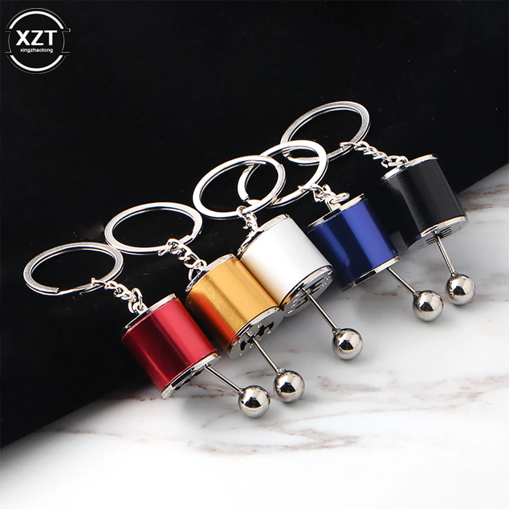 New Car Gear Keychain For Men Women Imitation 6 Speed Manual Car Styling Keyring Gear Knob Shift Gearbox Stick Gift Car Interior