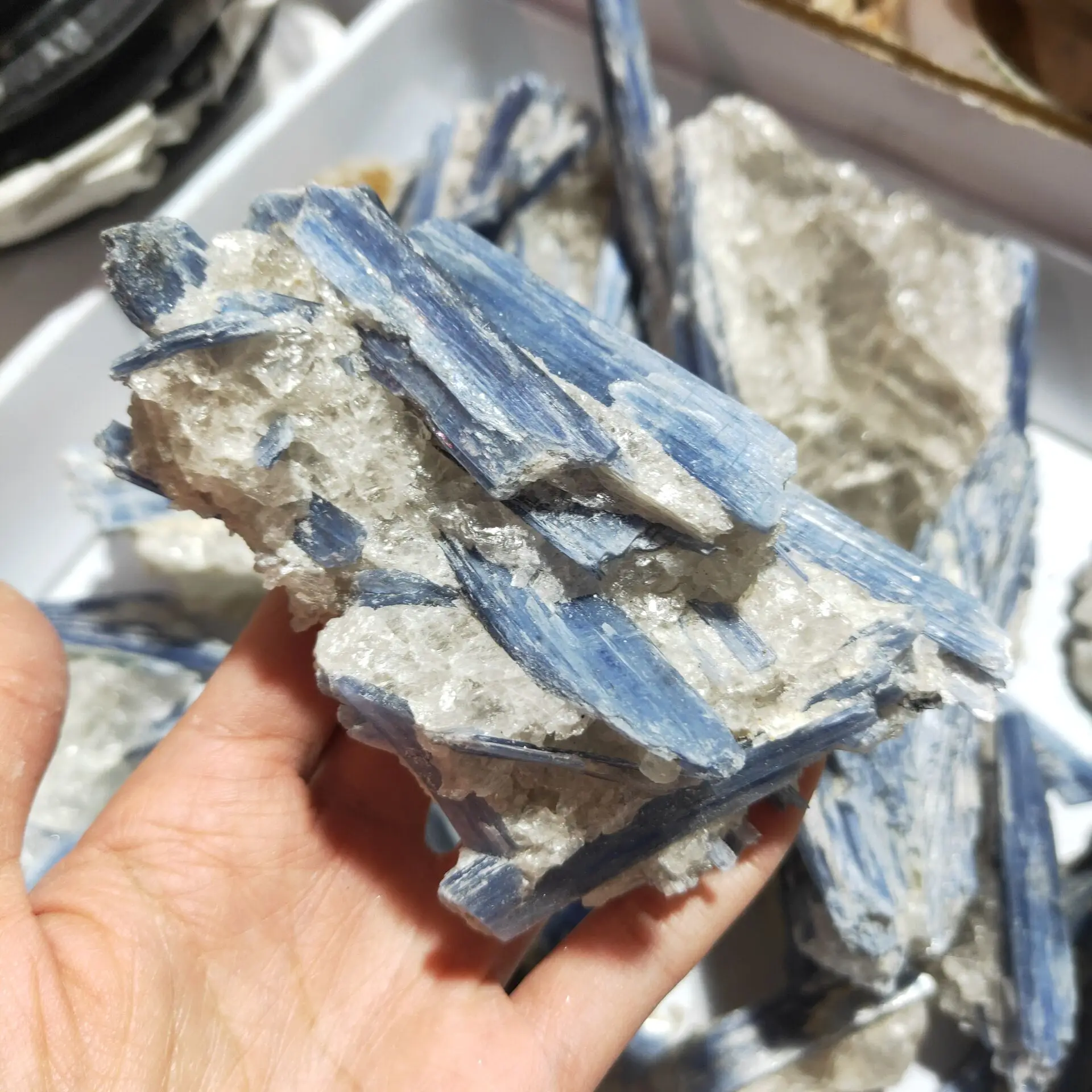 Rare Blue Crystal Natural Kyanite Rough Gem Stone mineral Specimen Healing