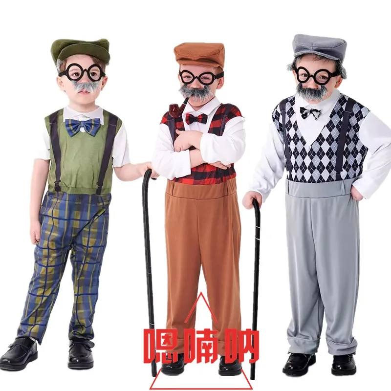 

Хэллоуин Косплей andpa andma Детская одежда для ролевых игр для мальчиков и девочек Традиционный китайский костюм для выступлений на сцене...