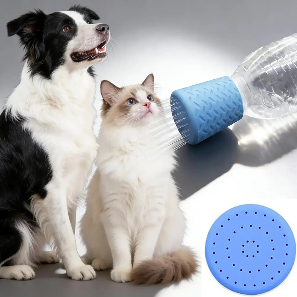 Universal Silicone Water Bottle Adapter Portable Dog Paw Washer Beach Sand Cleaning Cap Shower Sprayer Nozzle Attachment for Pet
