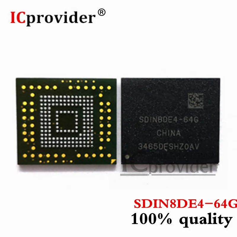 1PCS 2PCS 5PCS 10PCS SDIN8DE4-64G BGA-153 SDIN8DE4-64 BGA153 8DE4-64G EMMC 64GB flash chip