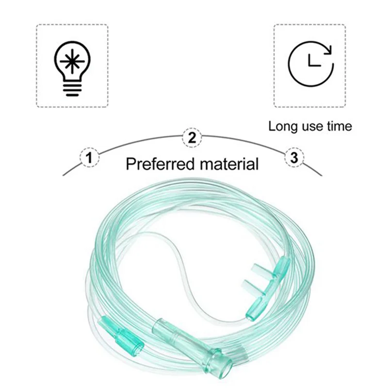 

300Pcs Oxygen Cannulas 2 Meters Nasal Cannula Soft Nasal Oxygen Tubing O2 Cannula For Adults