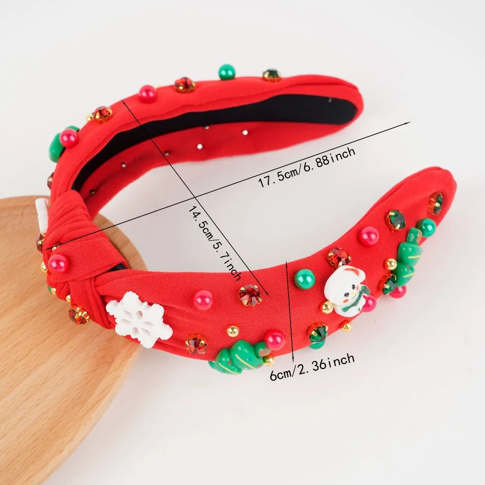 Bandeau de cheveux de Noël en biscuits, arc de flocon de neige, père Noël, beurre, vêtements de sauna, perles, gril, bonhomme de neige, cerceau créatif, cadeaux populaires