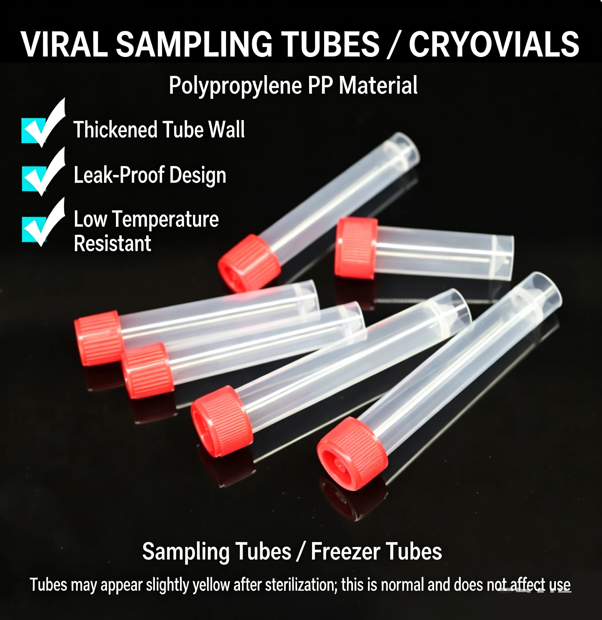 Disposable plastic sampling tube collection tube 5/7/10/30ml/reagent tube cryopreservation tube