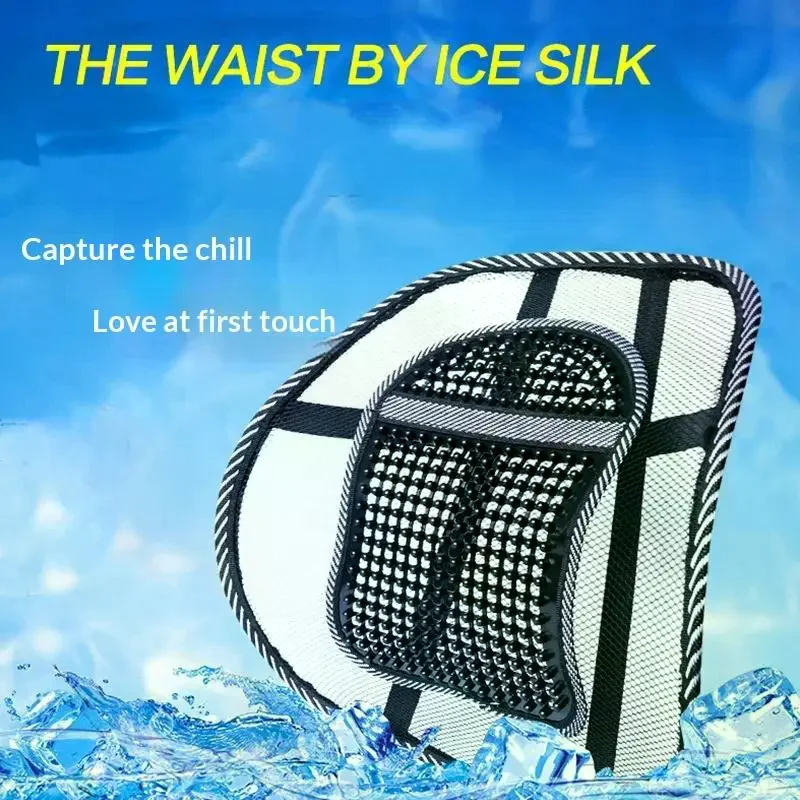 Car Seat Lumbar Back Support Cushion Breathable Mesh Brace for Long Drives Work From Home Office