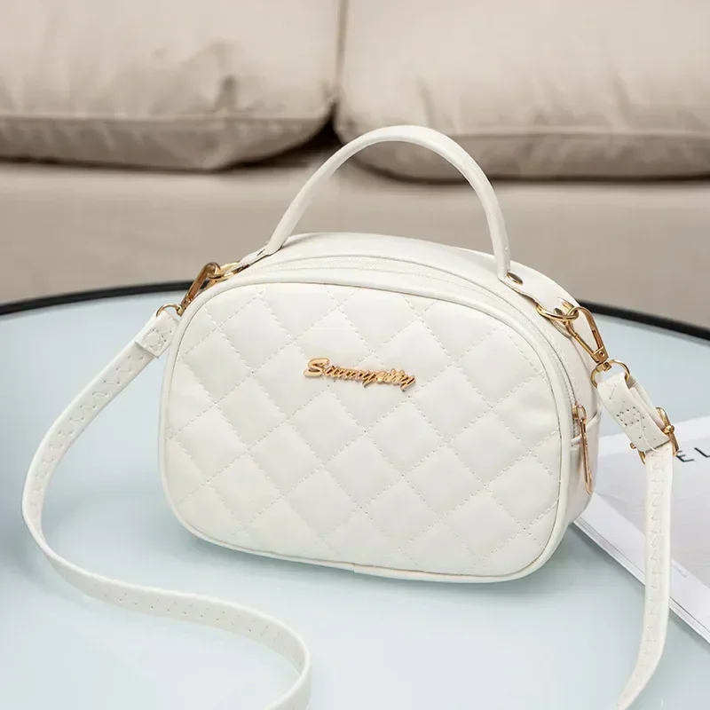 

BBA178 2023 New Elegant Rhombus Shell Bag Fashion Simple Embroidered Shoulder Messenger Handbag