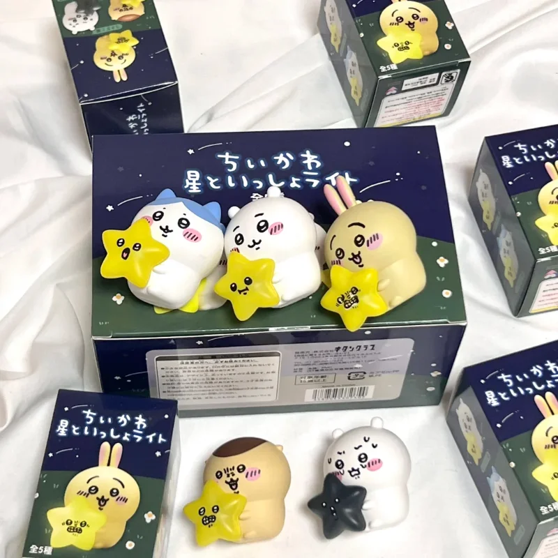 

Original Kitan Chiikawa Character Blind Box Night Light Usagi Hachiware Doll Mini Lamp Mystery Box Anime Figure Custom Xmas Gift