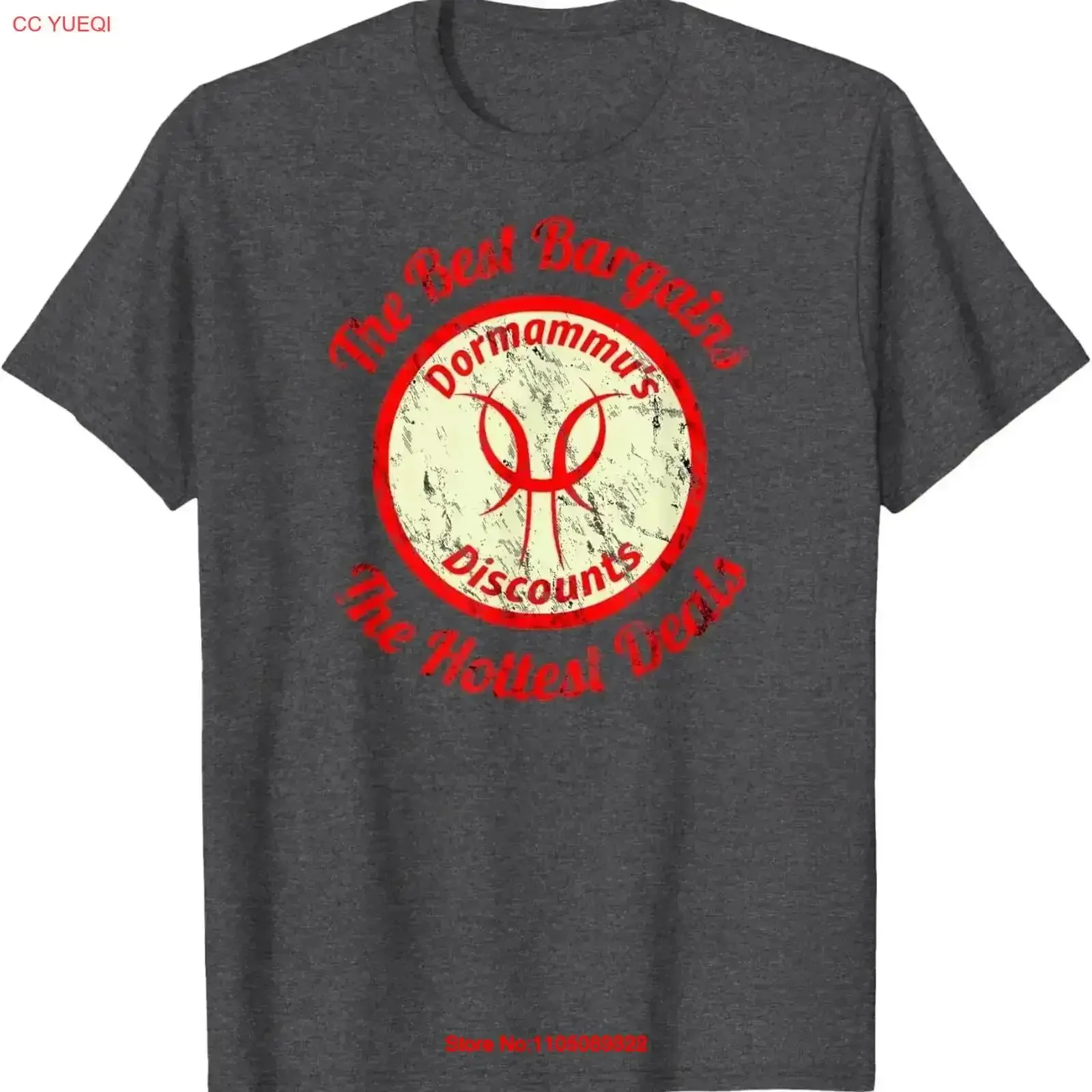 

Футболка Dormammu's Discounts, винтажная стильная эластичная мягкая стильная слегка мужская дизайнерская одежда с графическим рисунком, винтажная стираная одежда