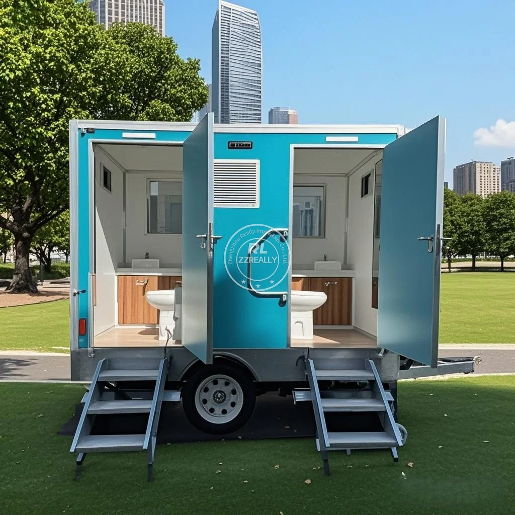 

USA Mobile Restroom Trailer Outdoor Customized Size Portable Toilet Trailer for Park Gatherings