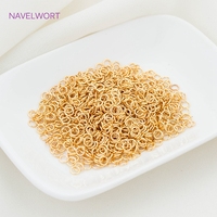 100pcs/Lot 3/4/5mm Open Jump Rings Connectors 18K Gold Plated Split Ring For Jewelry Making Finding Accessories