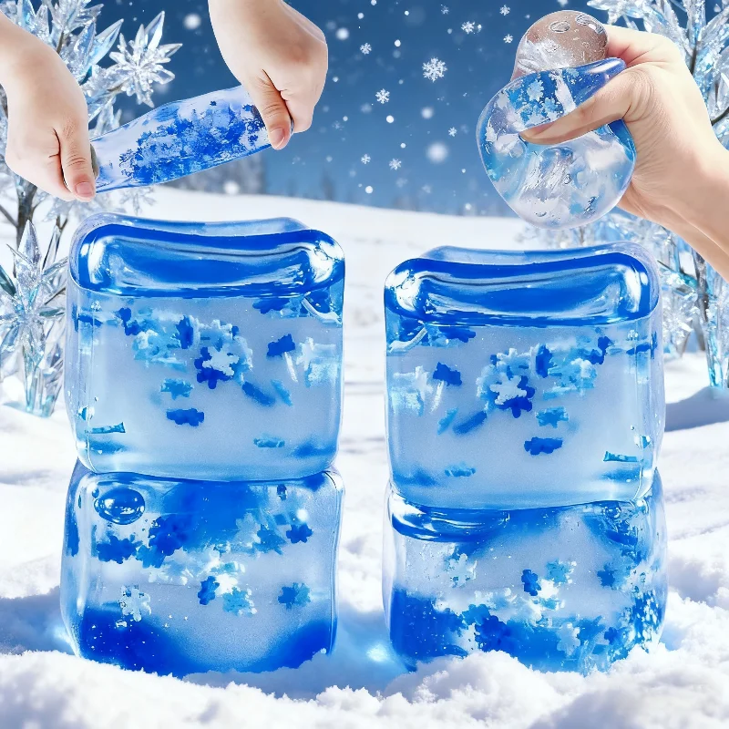 2 pçs lento aumento brinquedo mole alívio do estresse cubo para adultos crianças alta elasticidade gel brinquedos sensoriais anti-ansiedade bola de estresse