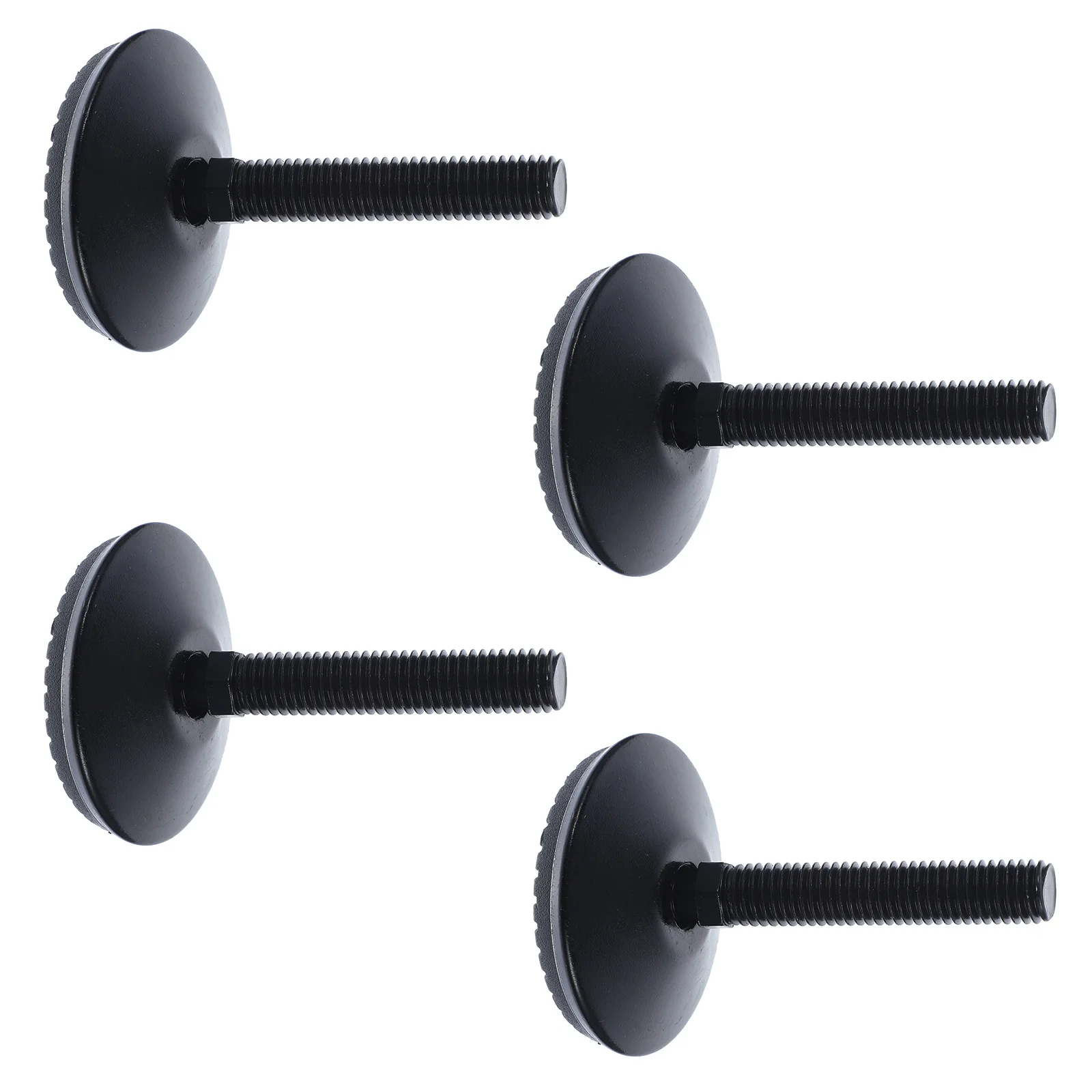 

4Pcs Adjustable Furniture Leveler Screw on Non-Slip Base for Tables Desks Cabinets Workbenches Frosted Stainless Steel Heavy