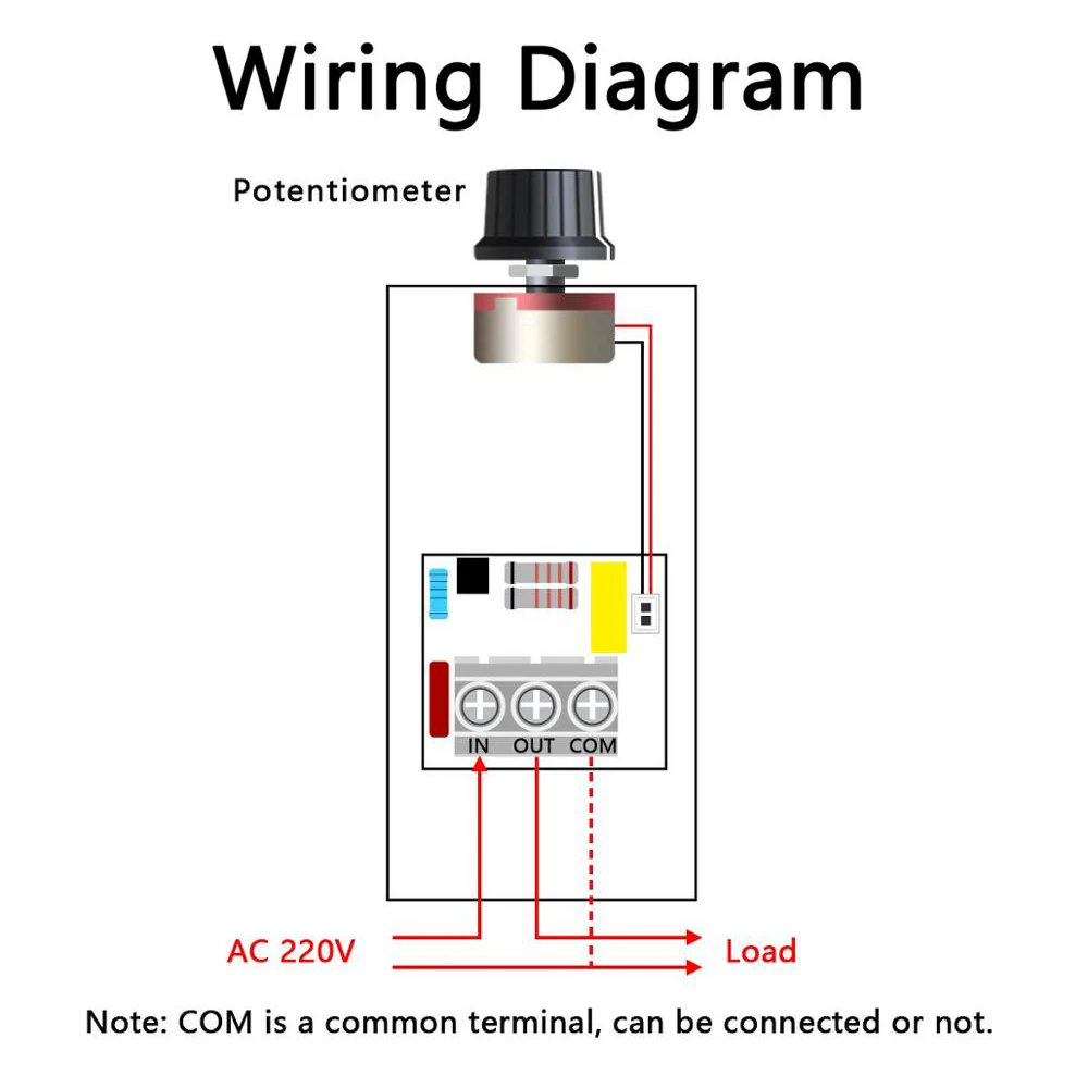 10000W 25A Speed Controller High Power SCR Voltage Regulator Dimmer Switch Speed Temperature Control Thermostat AC 110V 220V