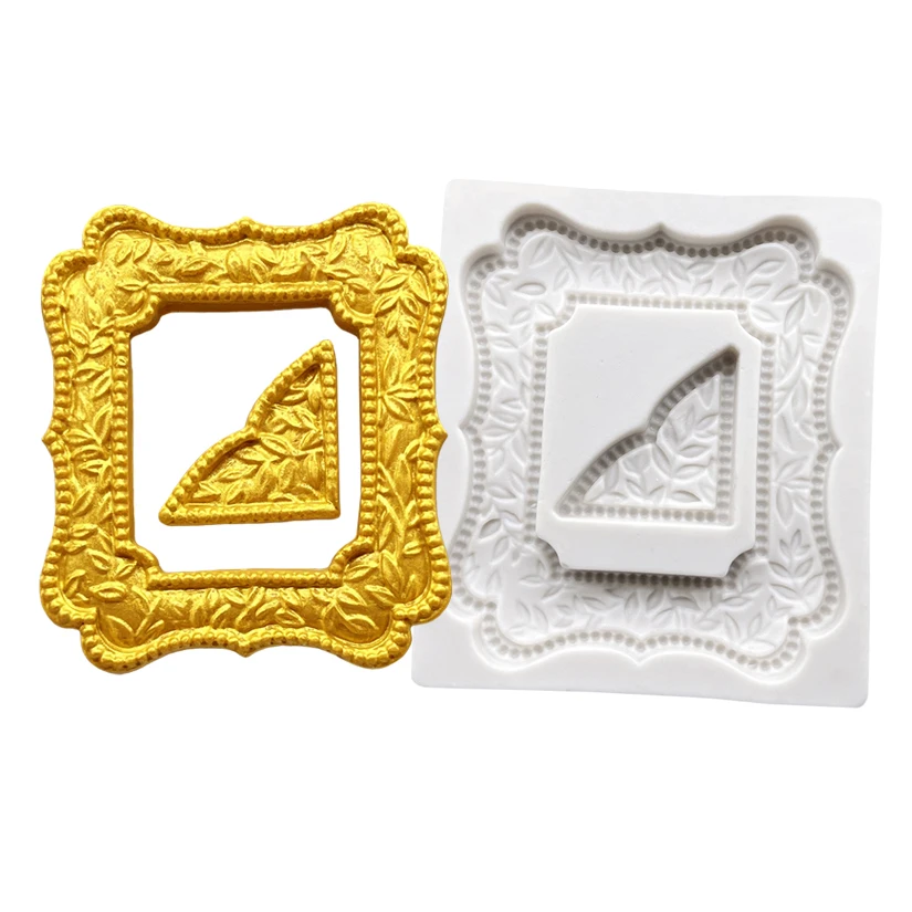 Photo Frame Silicone Mold Fondant Chocolate Sugarcraft Mold Cake Decorating Tools Baking Accessories