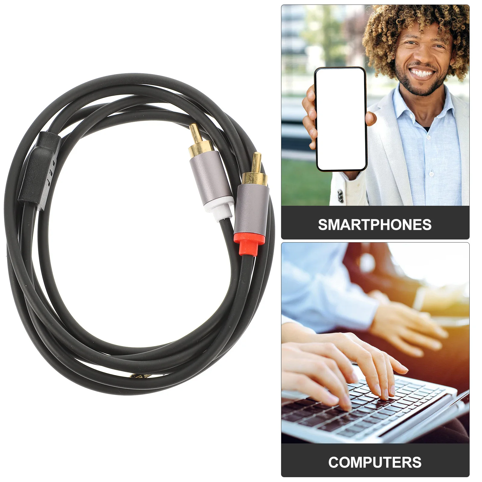 

3.5Mm Audio Cable 1 Way Splitter For Headphones Wired Connection Universal Compatibility Stereo Jack Cord Auxiliary
