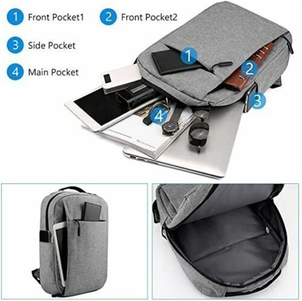 Multifunctional Usb Computer Bag Backpack Travel Shoulder Bag School Bag Unisex Backpack Large Capacity Backpack