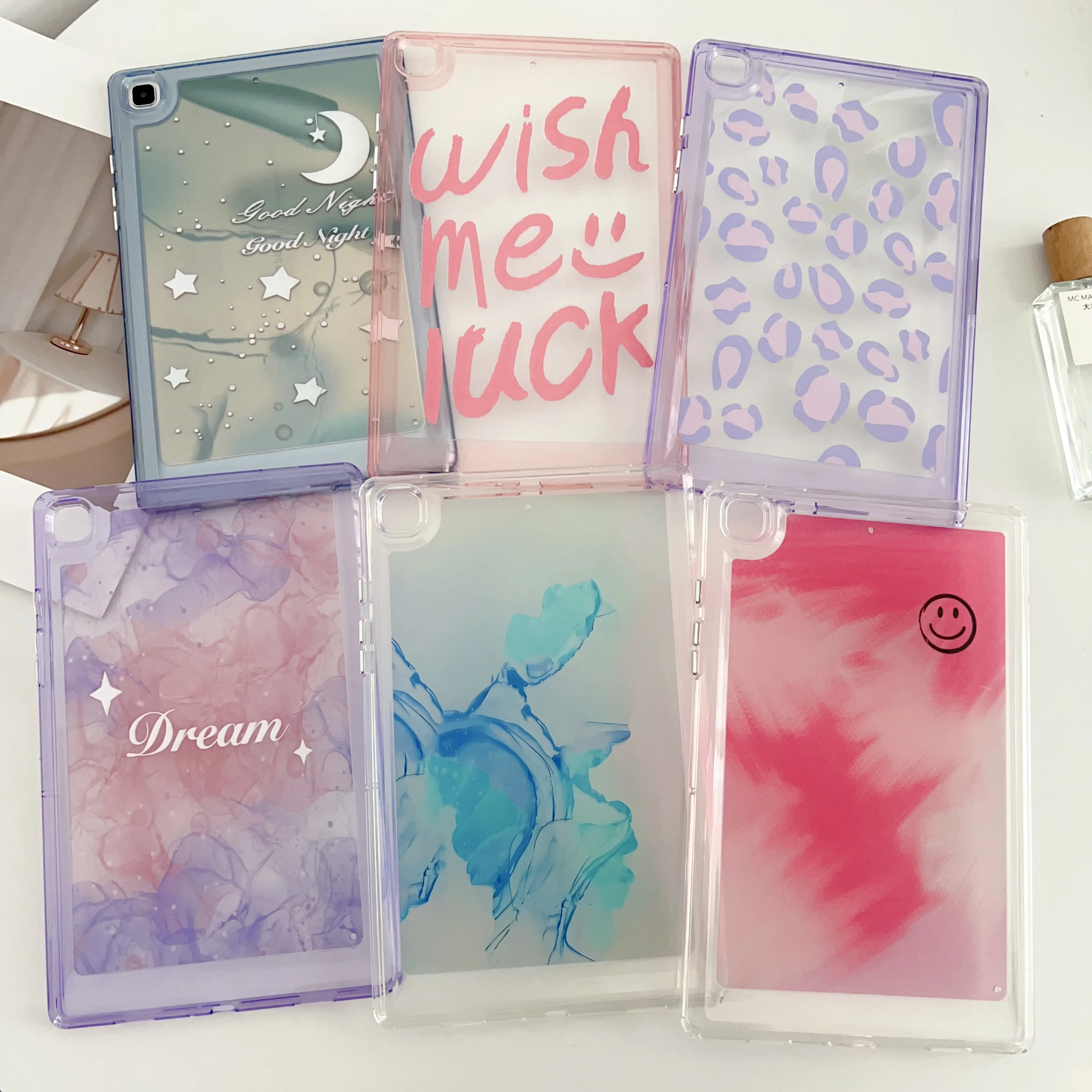 

Чехол для планшета Samsung Galaxy TAB S9 A8 10,5 S7 S8 A7 S6 LITE P610 P615 2020, милый прозрачный противоударный мягкий чехол из ТПУ