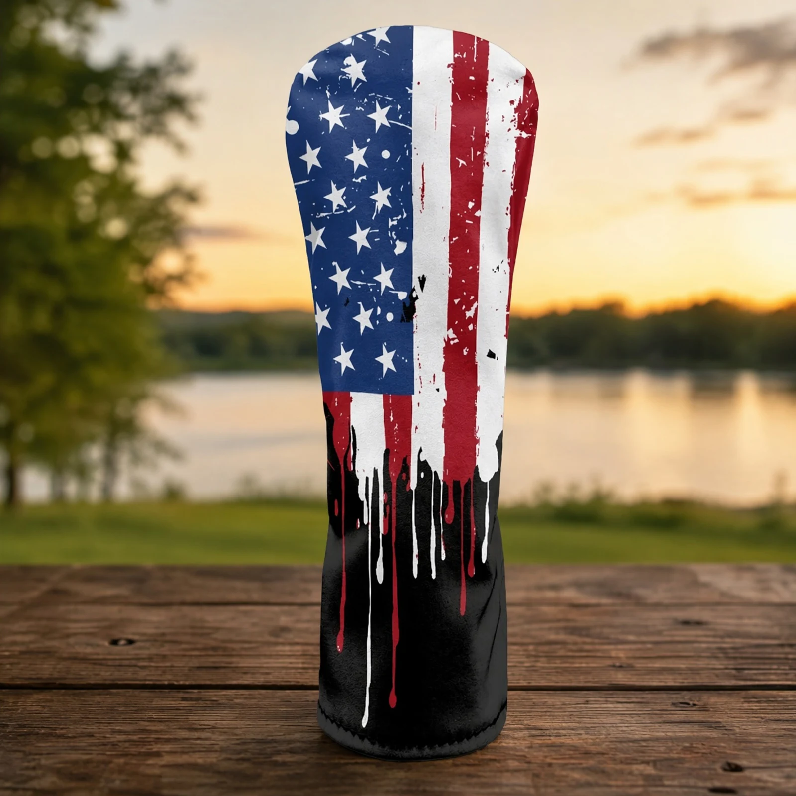 PU Golf Head Cover Sleeve Protector Dual Elastic Band Full Coverage Easy Off Fits Standard Club Head