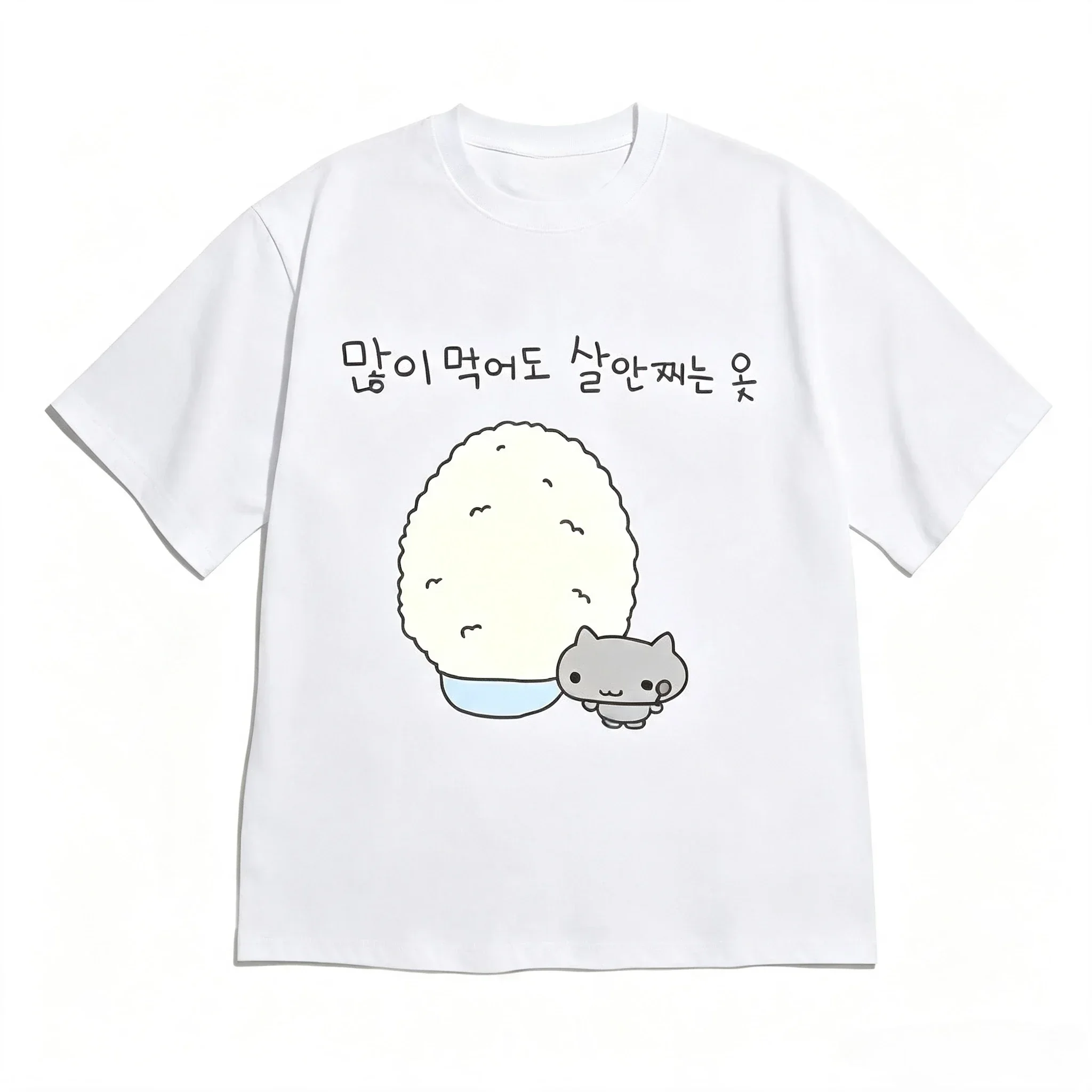 Kawaii Thumbs Up Guinea Pig Meme Korean Quote Graphic Women's T-shirt Harajuku Summer Aesthetic Clothes