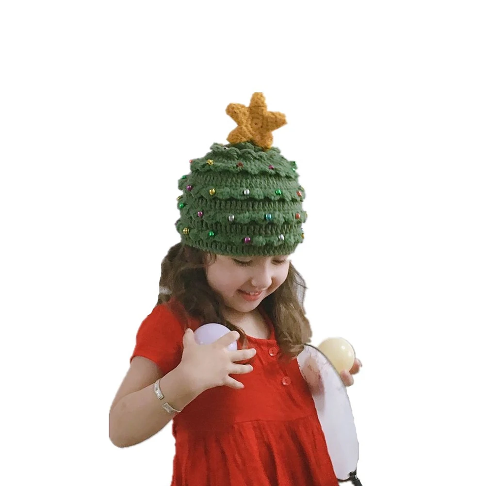 

Tree Winter for Crochet For Adults Women Girls Soft Durable Crochet Christmas Winter Knitted Tree Hat Christmas Hat