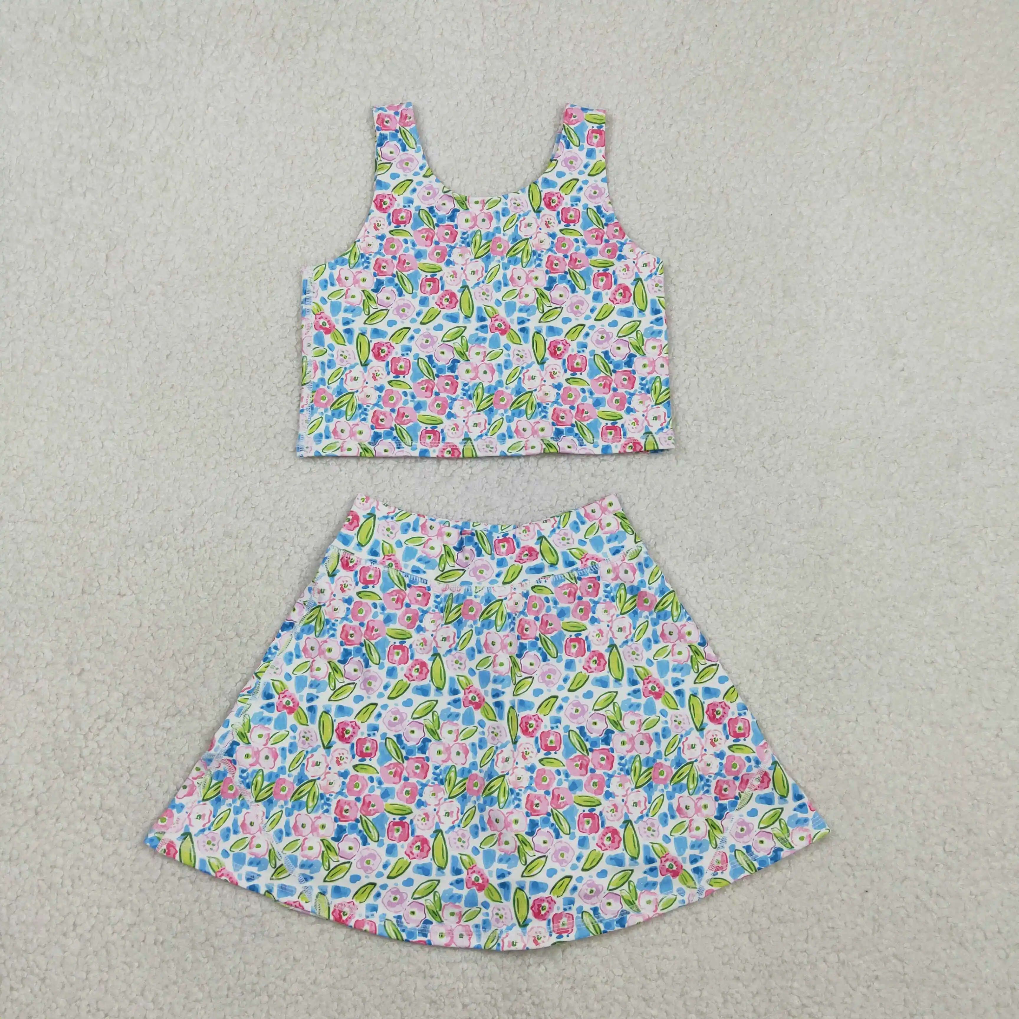 

SR3314 New Easter baby girl embroidered bunny egg pink and white checkered vest Romper