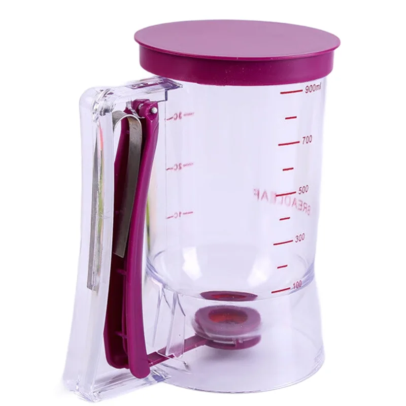 A19F-Batter Funnel Batter Separator Hand-Crank Batter Colander Multifunctional Handheld Batter Dispenser