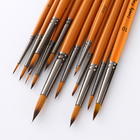 Round Paint Brush Set, 4/5/14pcs Nylon Hair for Acrylic Painting Watercolor Painting Gouache Ink Craft and Detail Painting